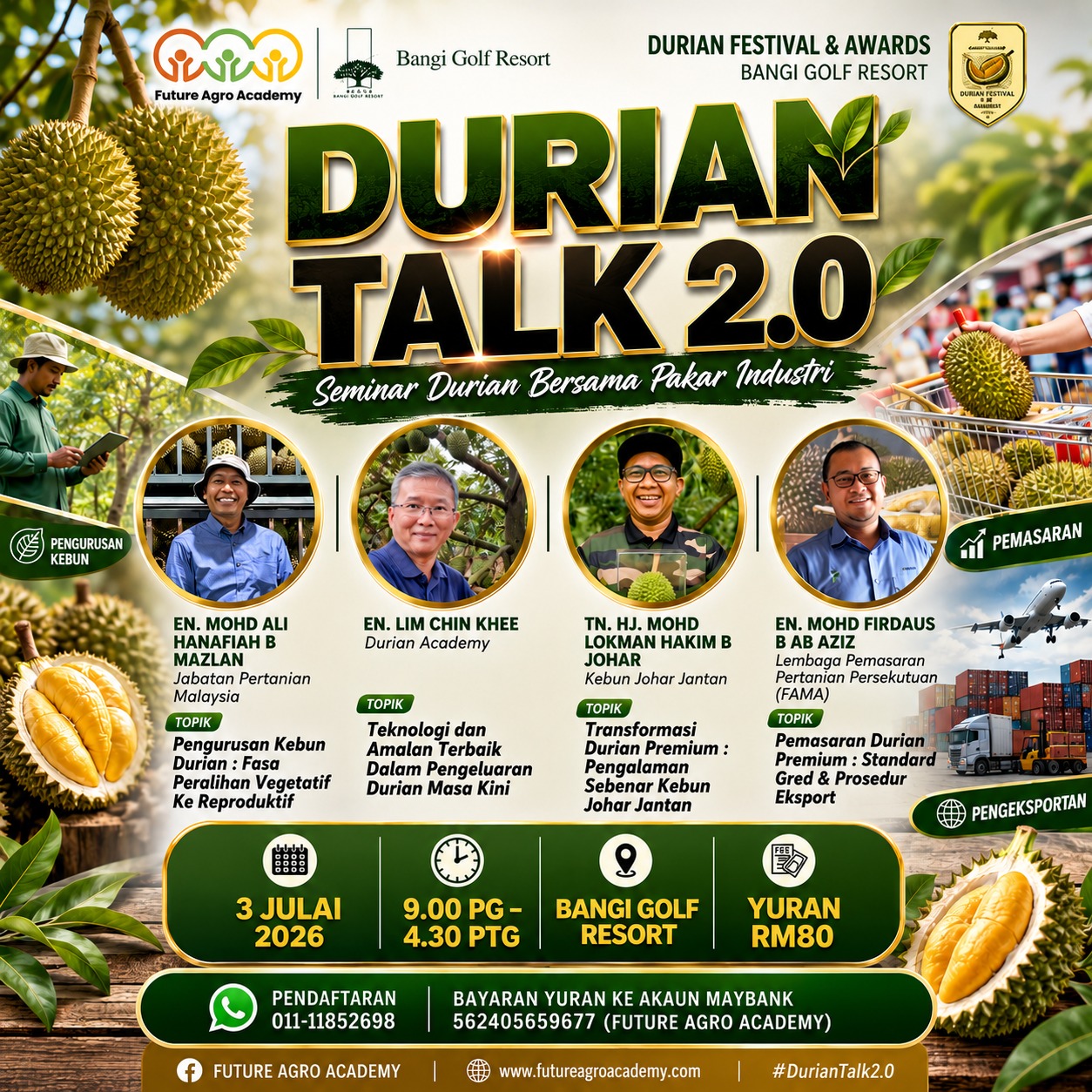 Poster Durian Talk 2.0 — Festival Durian & Awards 2026